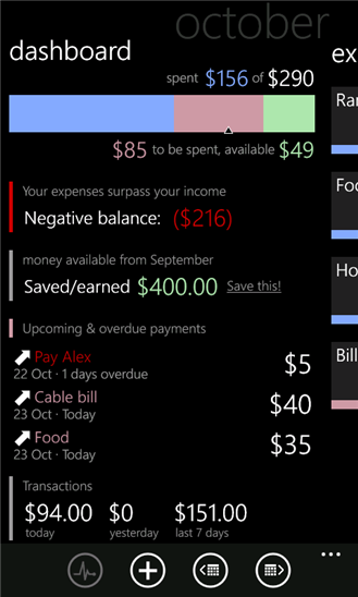 MoBudget – One Of The Best Personal Finance Apps For Windows Phone