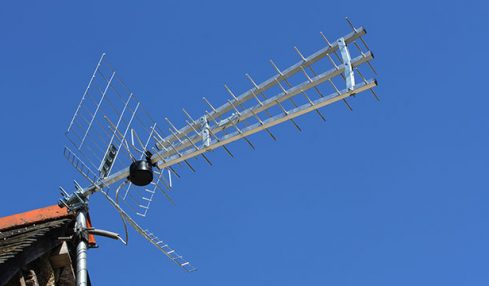 Five Television Antennas Used to Receive TV Signals