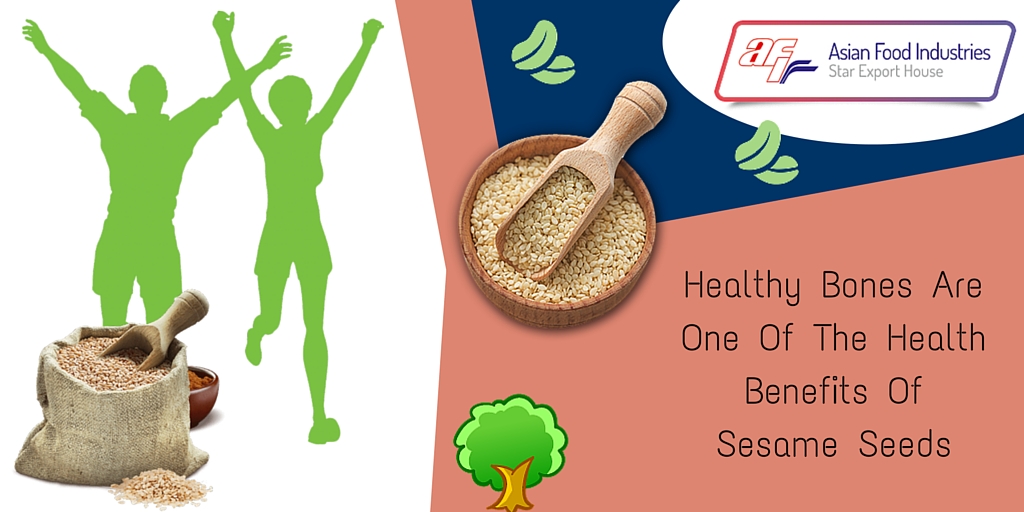 Healthy bones are one of the health benefits of sesame seeds