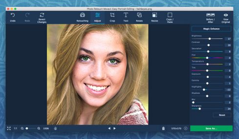 Removing Skin Imperfections from Photos With Movavi Photo Editor