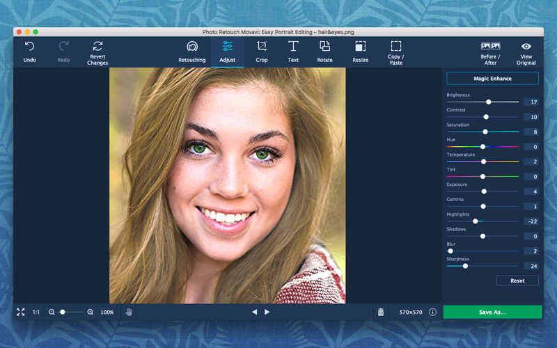 Removing Skin Imperfections from Photos With Movavi Photo Editor